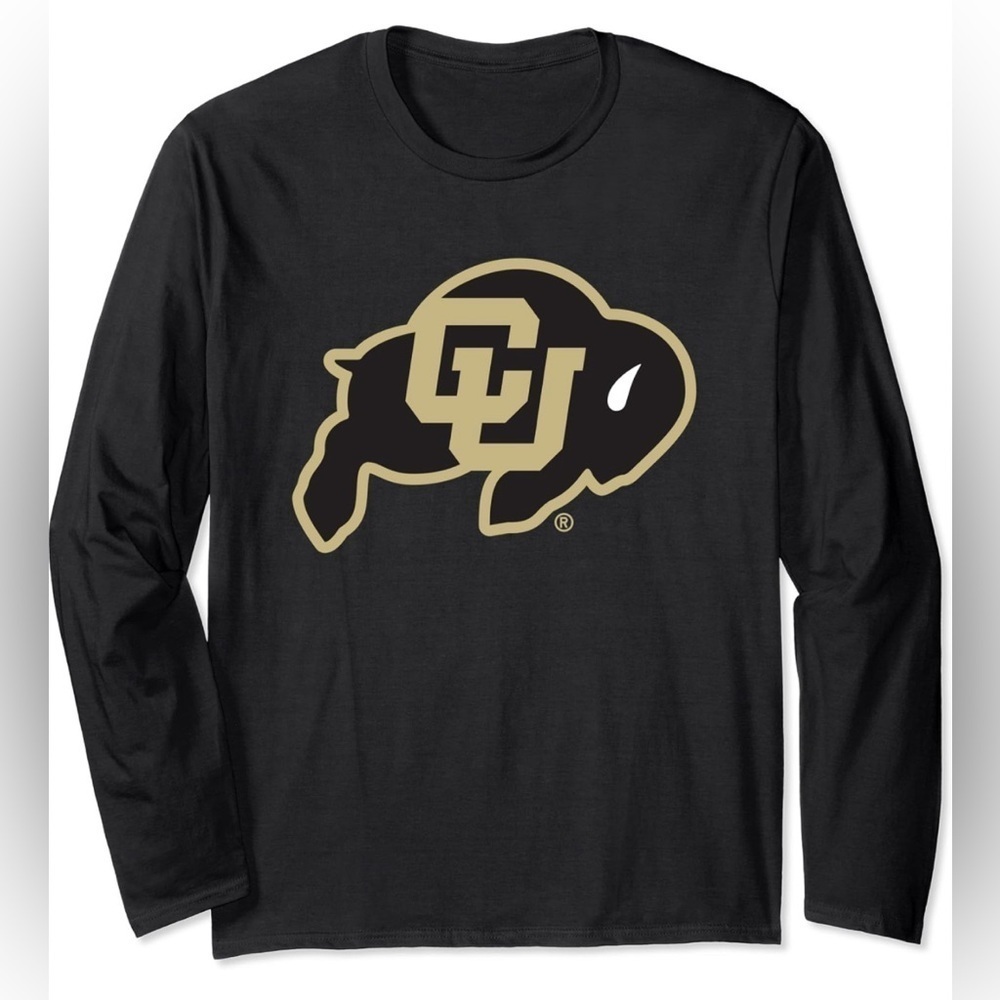 NWT- Colorado Buffaloes Icon Black Officially Licensed Long Sleeve T-Shirt